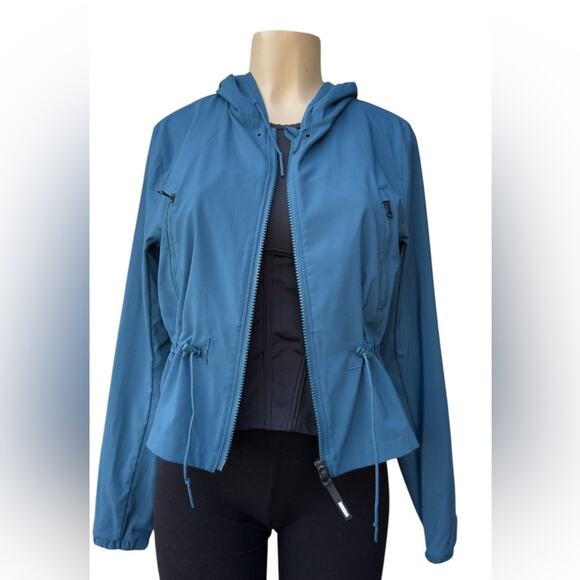 Gymshark Blue Full Zip Lightweight Jacket Size S Athleisure Outwear Workout - Picture 3 of 8